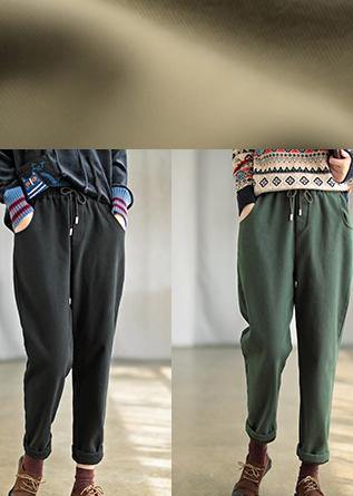 Simple Khaki Clothing Spring Elastic Waist Drawstring Ideas Pant