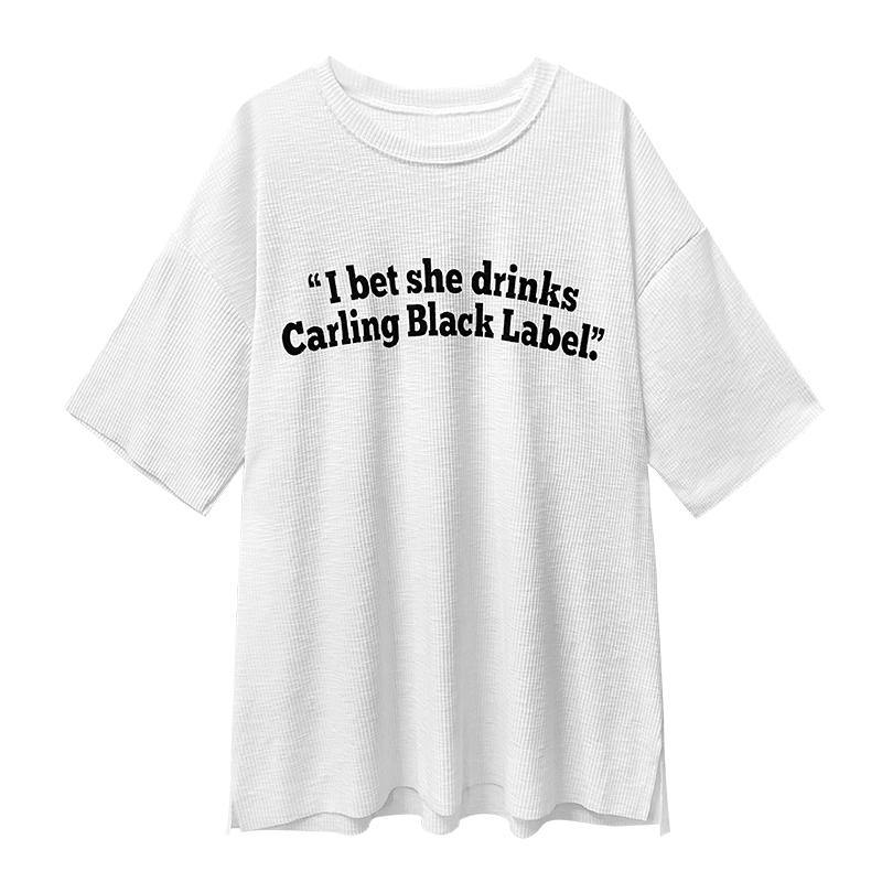 Green O-neck Graphic Cotton Summer Top