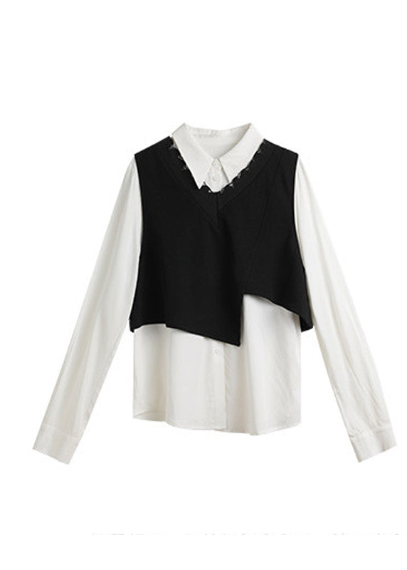 Green Vest and Shirts Cotton Two Pieces Set Spring