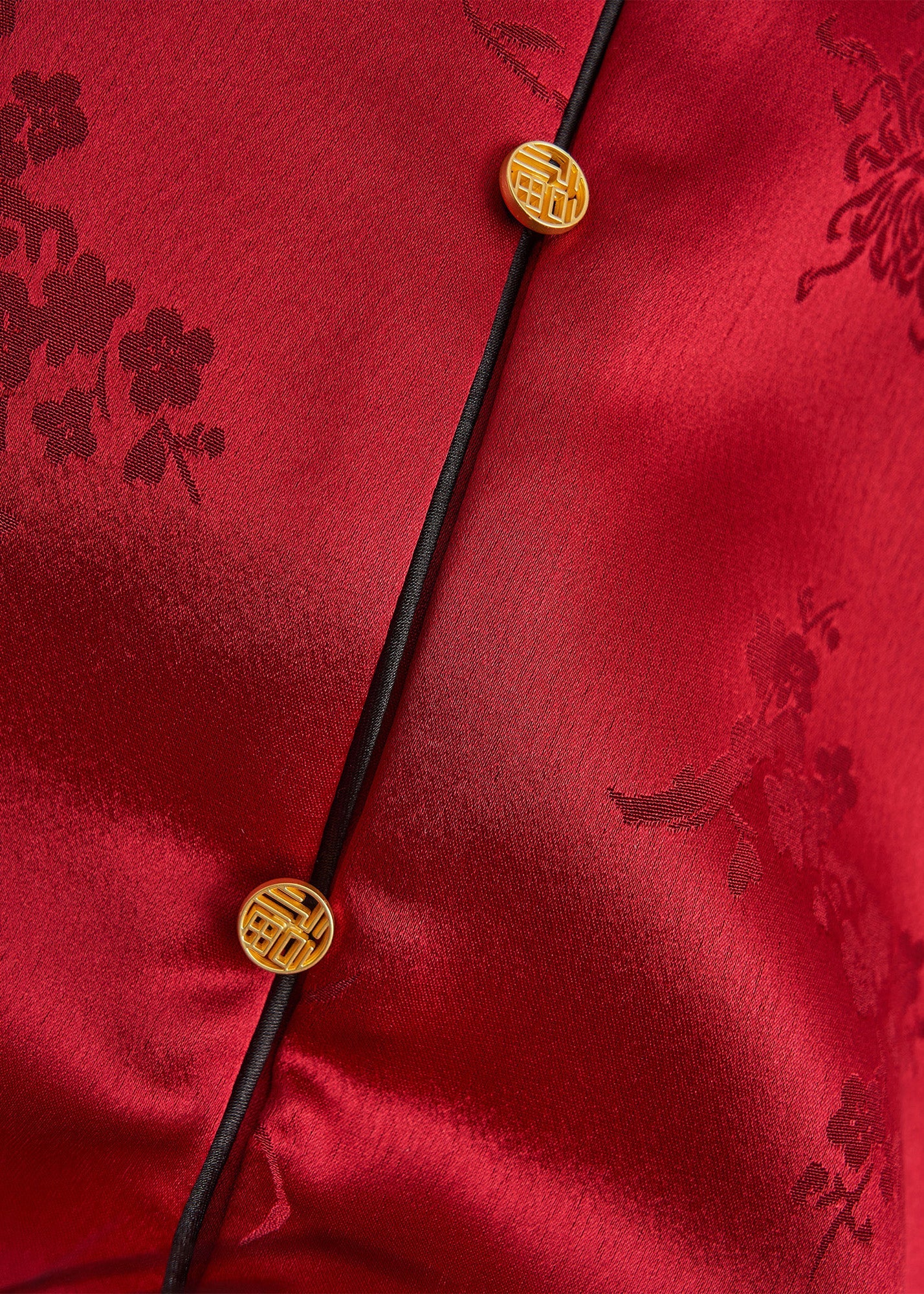 Red Jacquard Patchwork Feather Silk Vests Fall