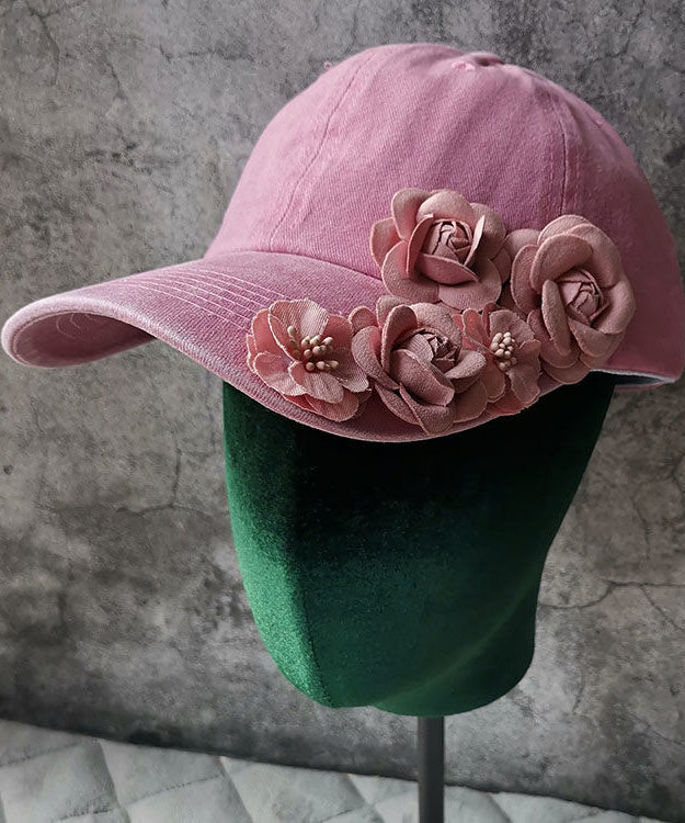 New Pink Decorated Denim Baseball Cap Hat