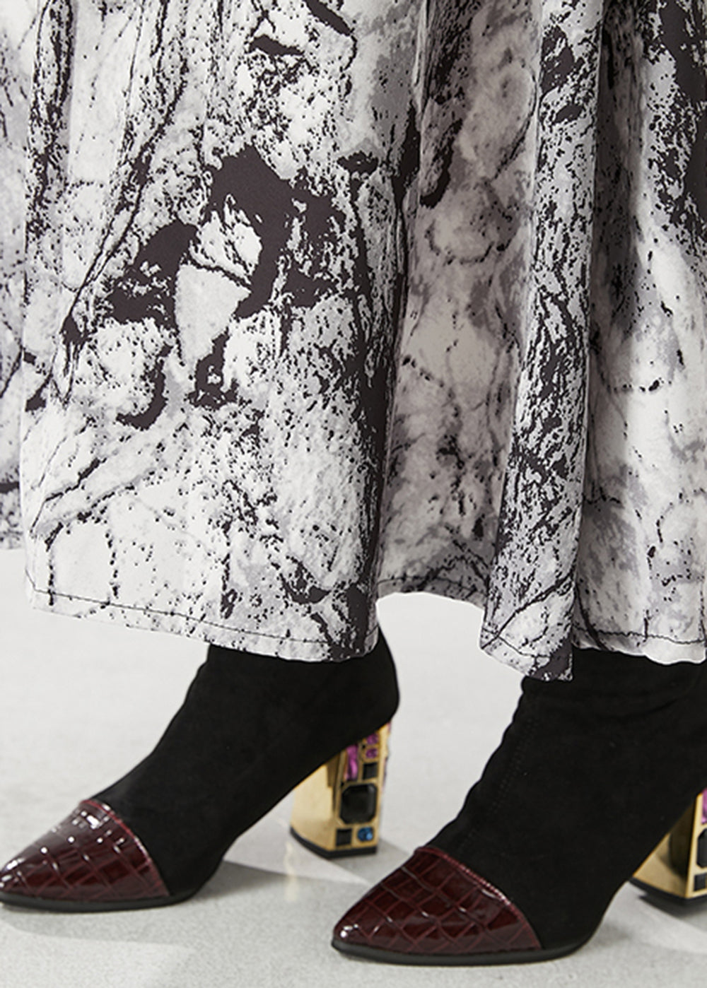 Tie Dye Cotton a Line Skirt Winter
