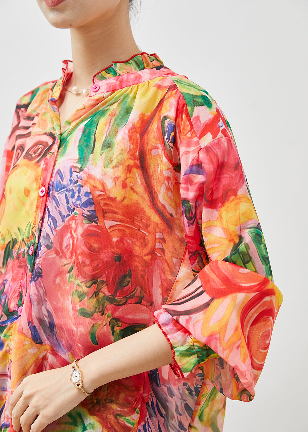 Ruffled Graffiti Print Cotton Sets 2 Pieces Fall