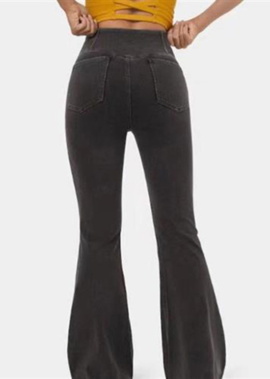 Navy Versatile Denim Flare Bottoms Spring