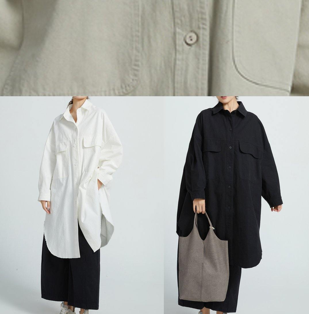 Cotton Long Shirt Tunics for Wardrobes Gray Dresses