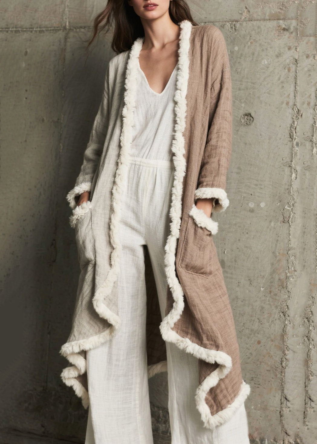 Colorblock Asymmetrical Patchwork Pcokets Cardigan Spring