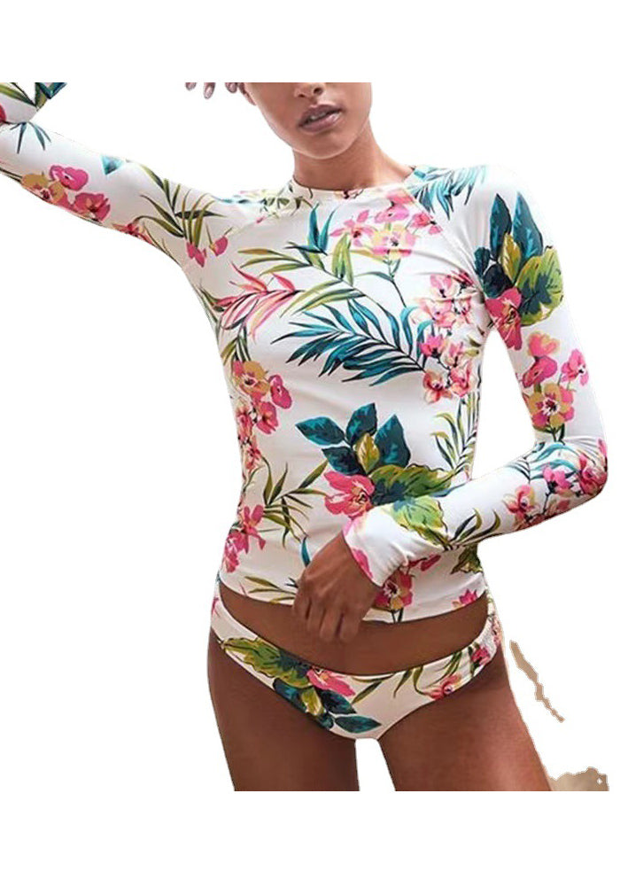 New Printed Long Sleeved Swimwear Sets for