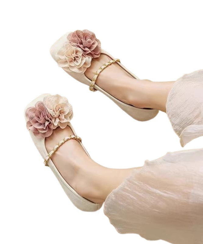 Boutique Comfortable Splicing Beige Flats Shoes