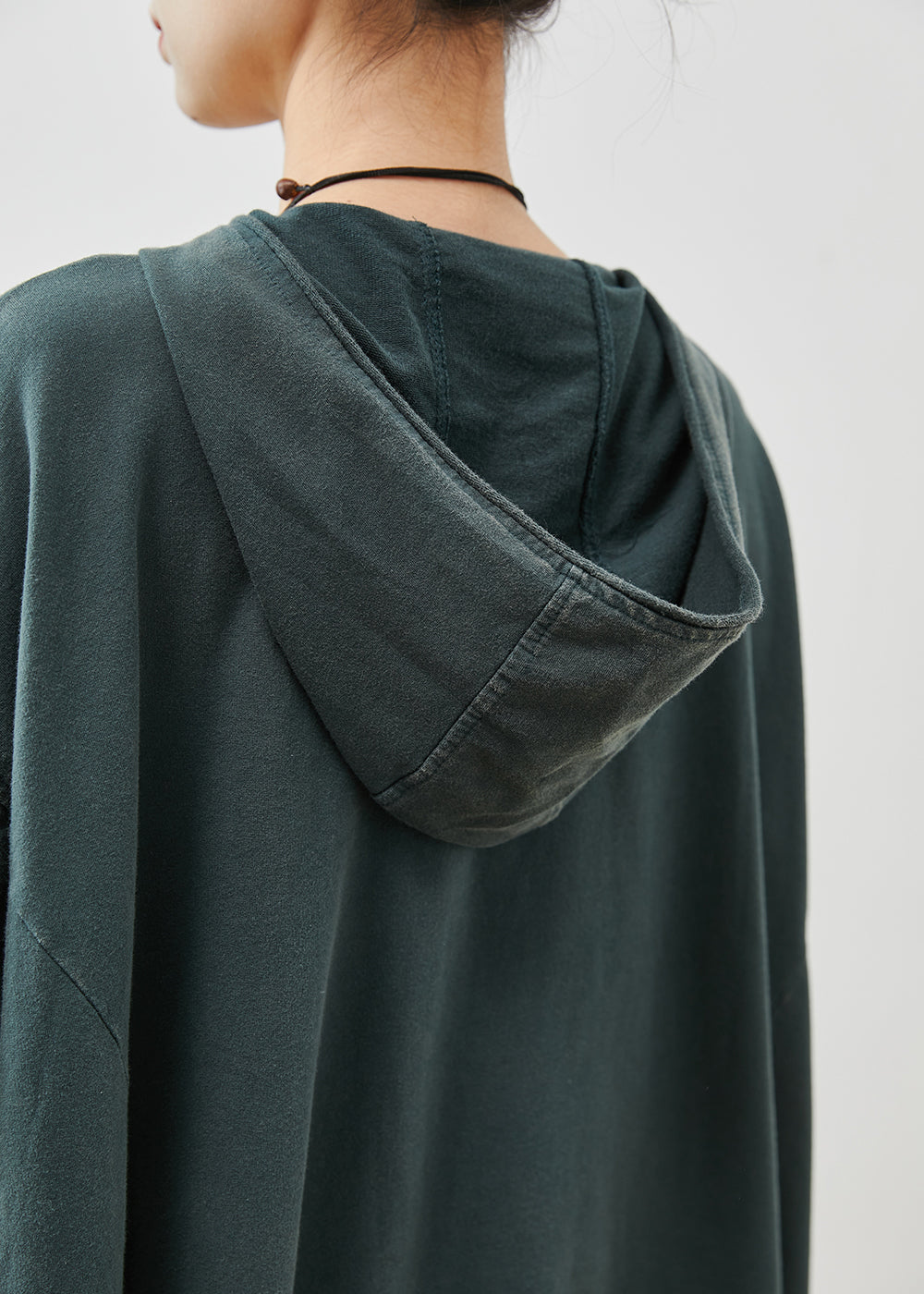 Art Gradient Color Hooded Oversized Cotton Pullover Sweatshirt Fall