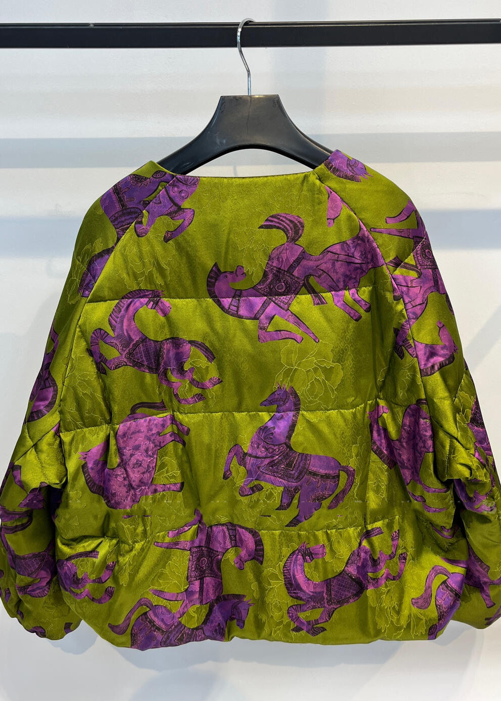 Green Print Patchwork Mink Velvet Duck Down Puffers Jackets Winter