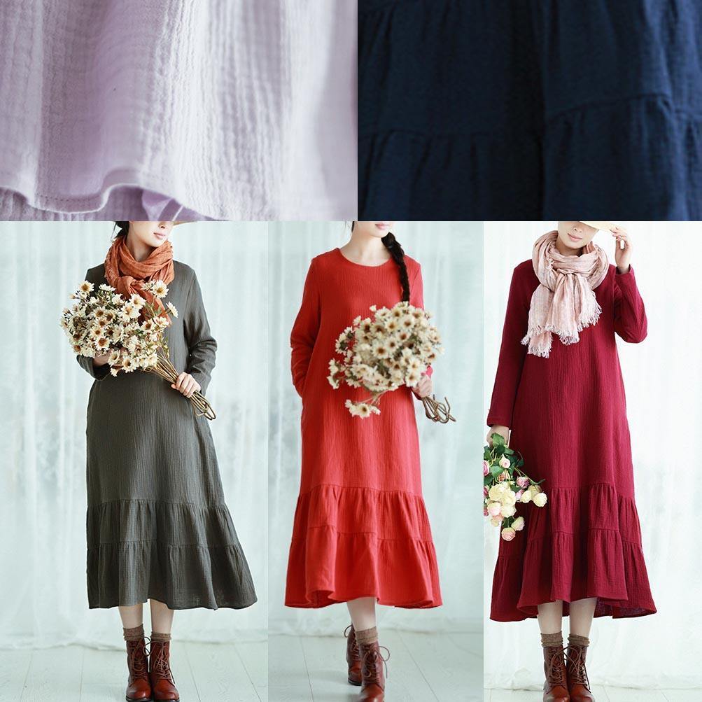 Style White Tunics for O Neck Ruffles Loose Spring Dress