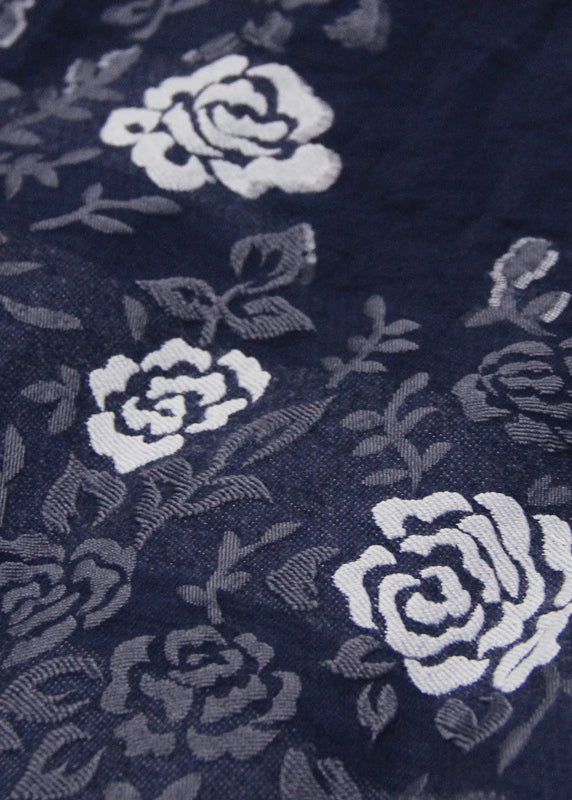 Fitted Navy Spaghetti Strap Print Patchwork Strapless Long Dress Summer
