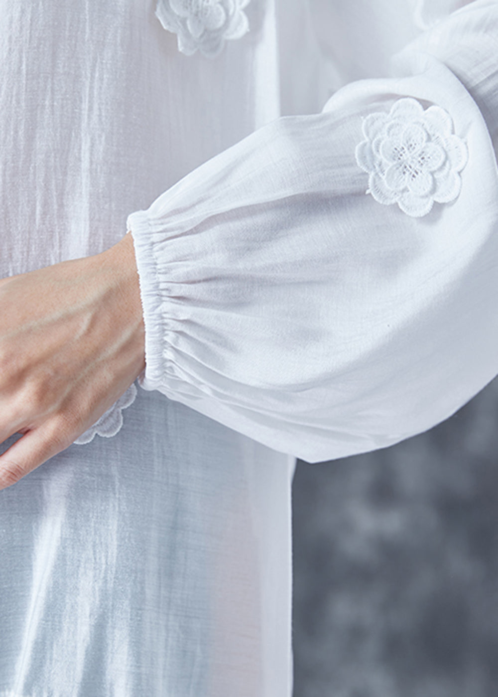 Diy White Lace Up Cotton Shirts Summer