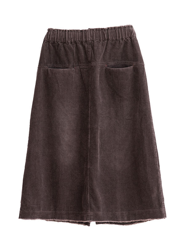 Purple Pockets Corduroy Skirt Spring