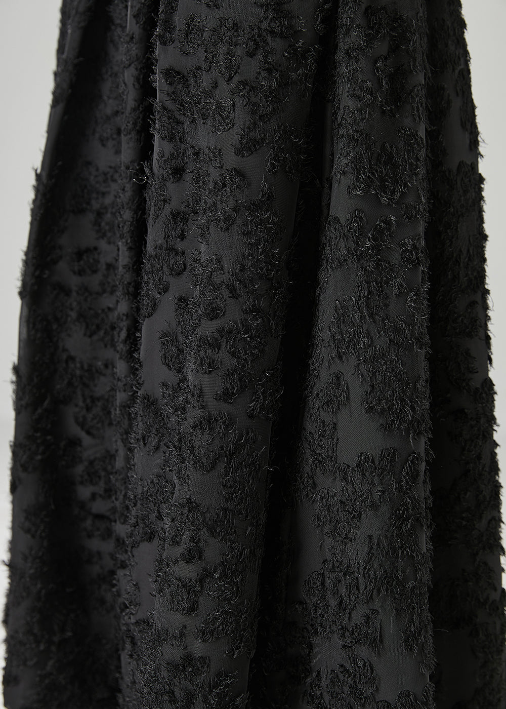 Boutique Black Tie Waist Cotton a Line Skirt Fall