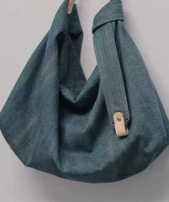 Blue Large Capacity Durable Denim Satchel Handbag