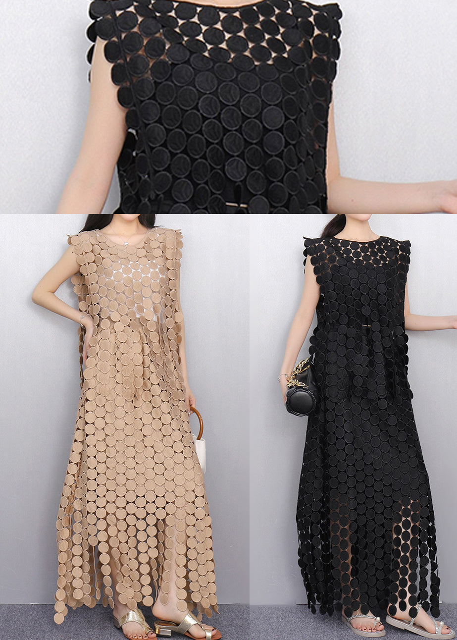 Art Black Oversized Side Open Two Piece Set Clothing Summer
