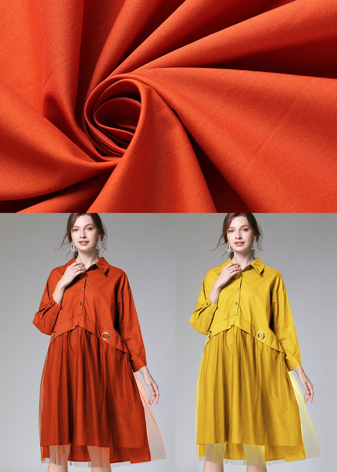 Yellow Patchwork Tulle Dress Fall
