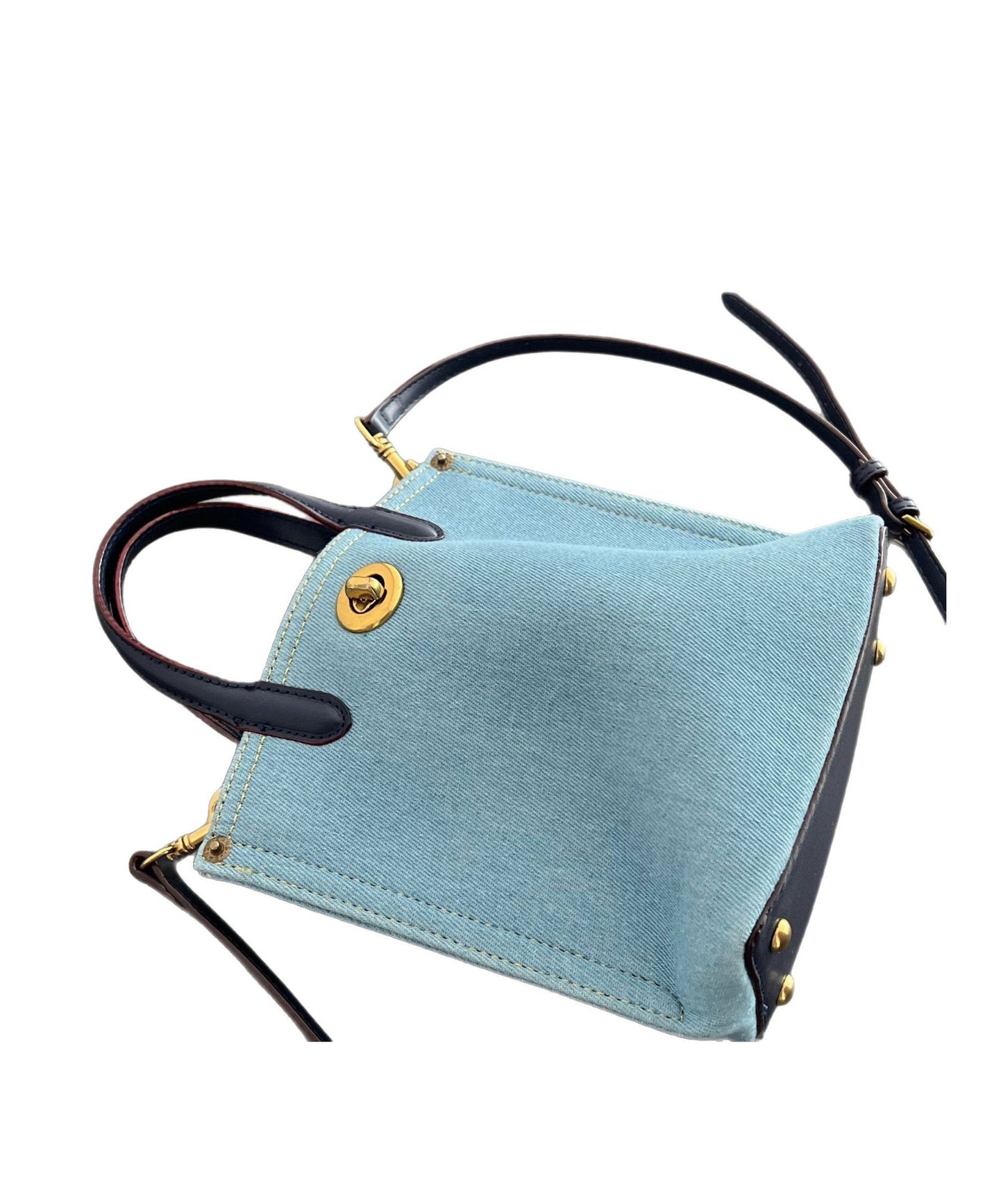 Blue Large Capacity Versatile Denim Tote Handbag