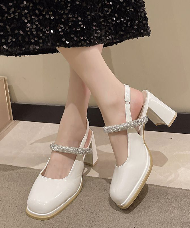 Art Rose Genuine Leather Cross Strap High Heel Sandals