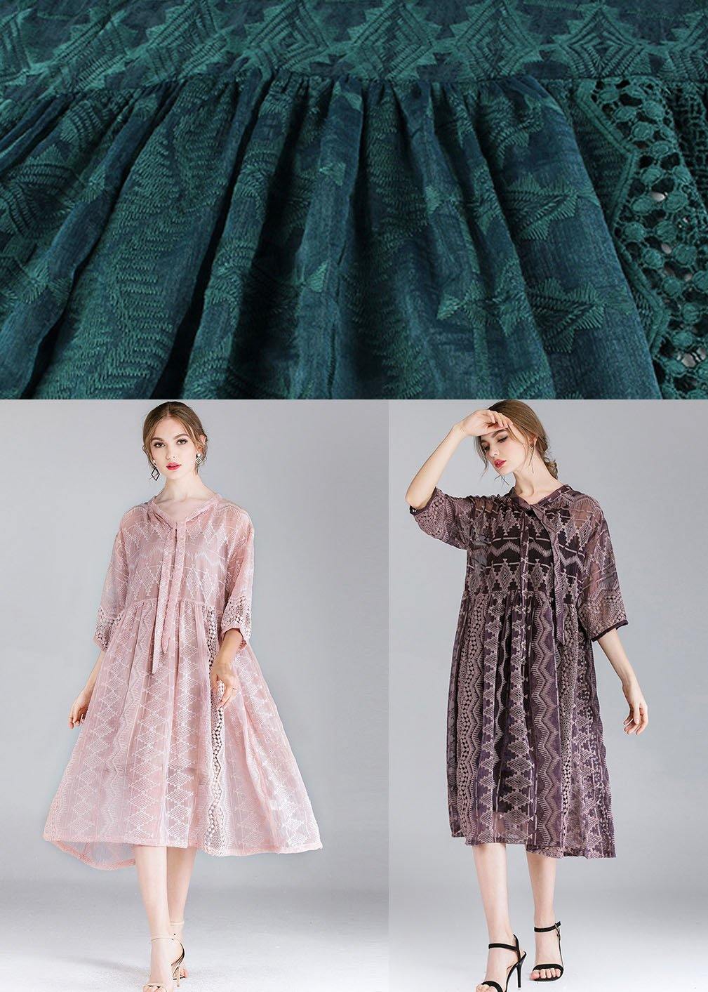 Organic Purple Chiffon Spring Half Sleeve Two Pieces Set