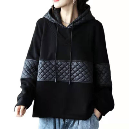 Diy Black Clothes for Hooded Patchwork Midi Spring Blouse