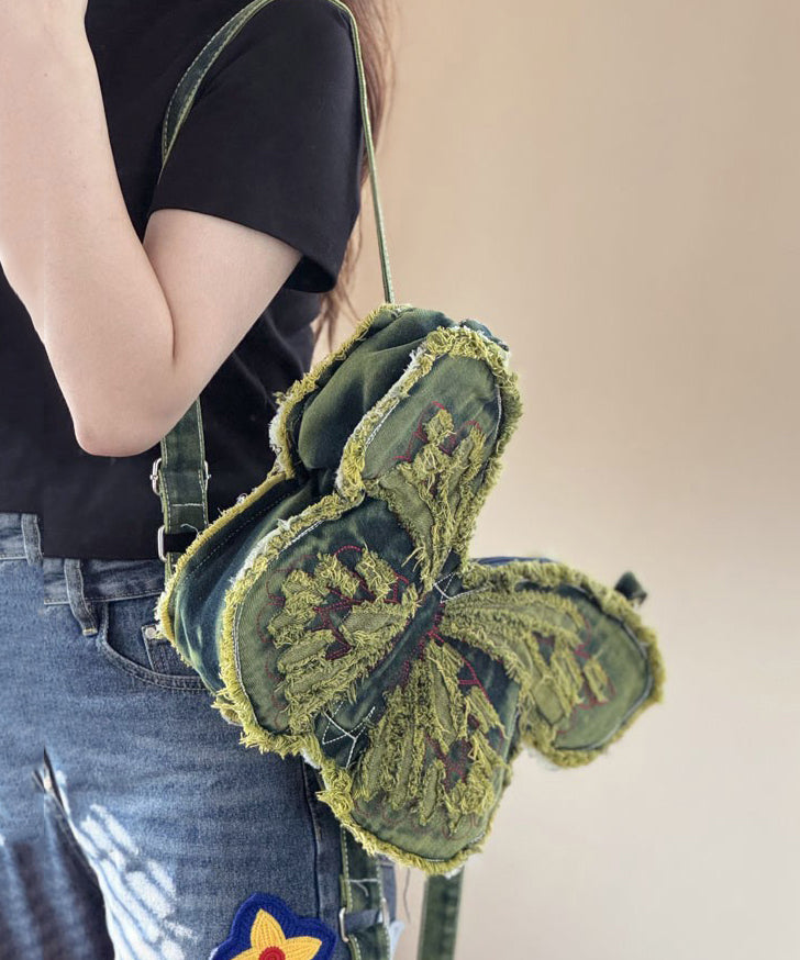 Tasseled Butterfly Shape Denim Backpack Bag