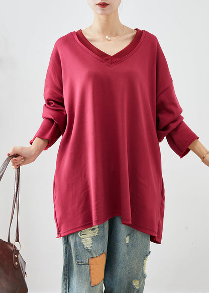 Mulberry Oversized Cotton Sweatshirts Top Spring