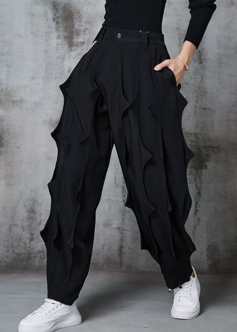 Black Original Design Cotton Pants Spring