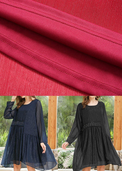 Diy Navy Asymmetrical Design Chiffon Summer Holiday Dress