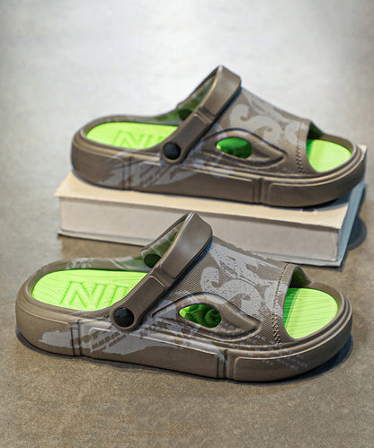 Summer Outdoor Khaki Anti Slip Slide Sandals