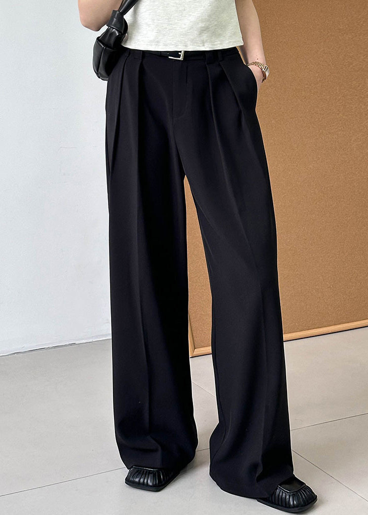New Beige High Waist Pockets Pants Summer