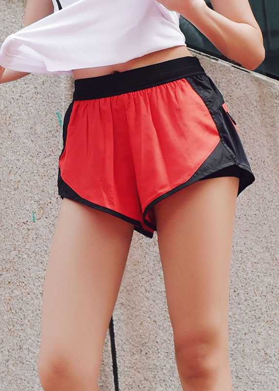 Summer Grey Speed Dry Breathable False Two Pieces Running Shorts