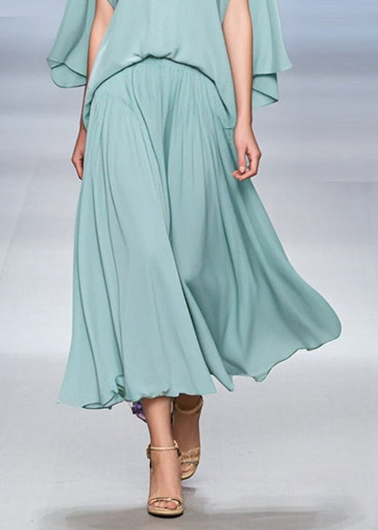 Stylish Green V Neck Chiffon Dresses Butterfly Sleeve Summer
