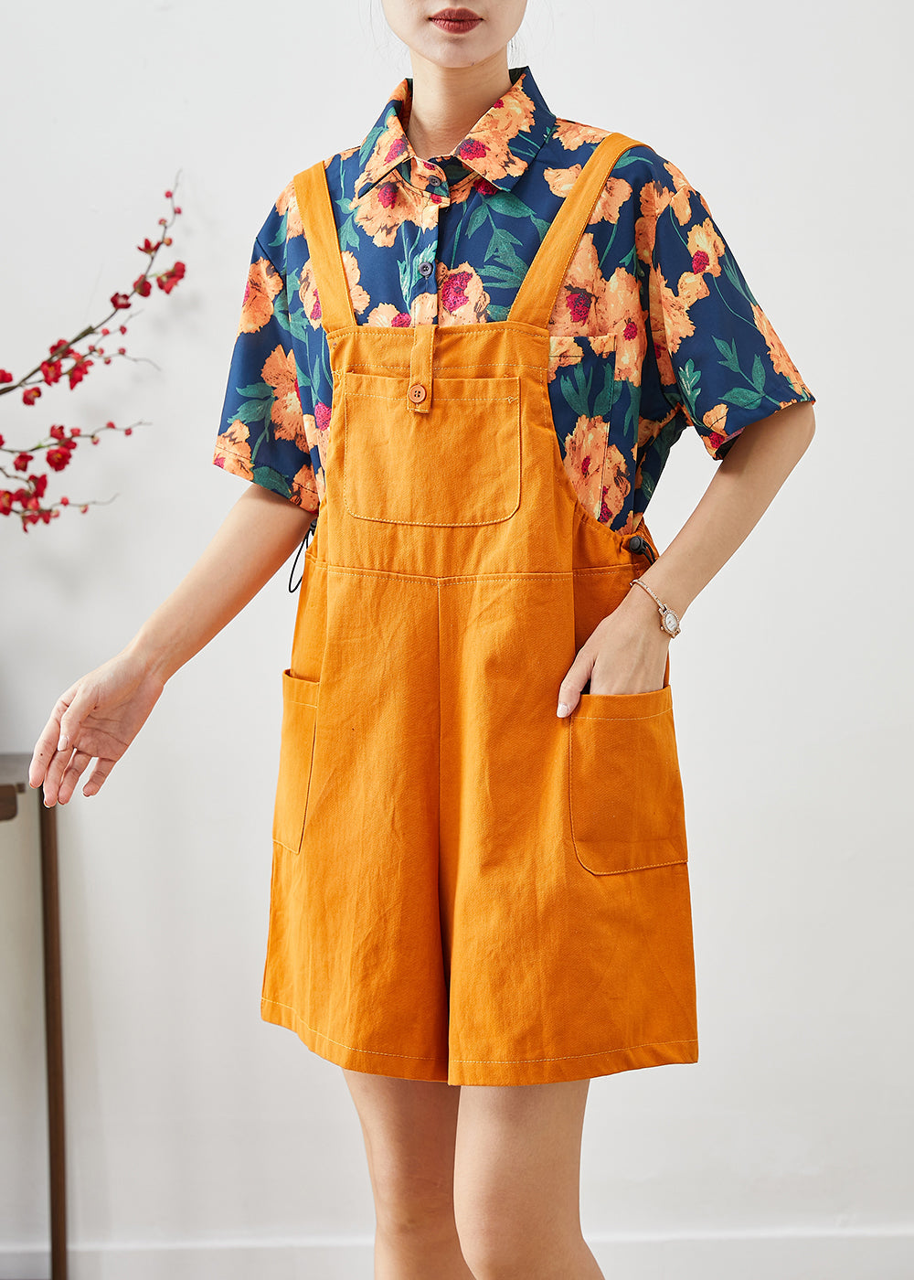 Oversized Print Cotton Two Pieces Set Fall