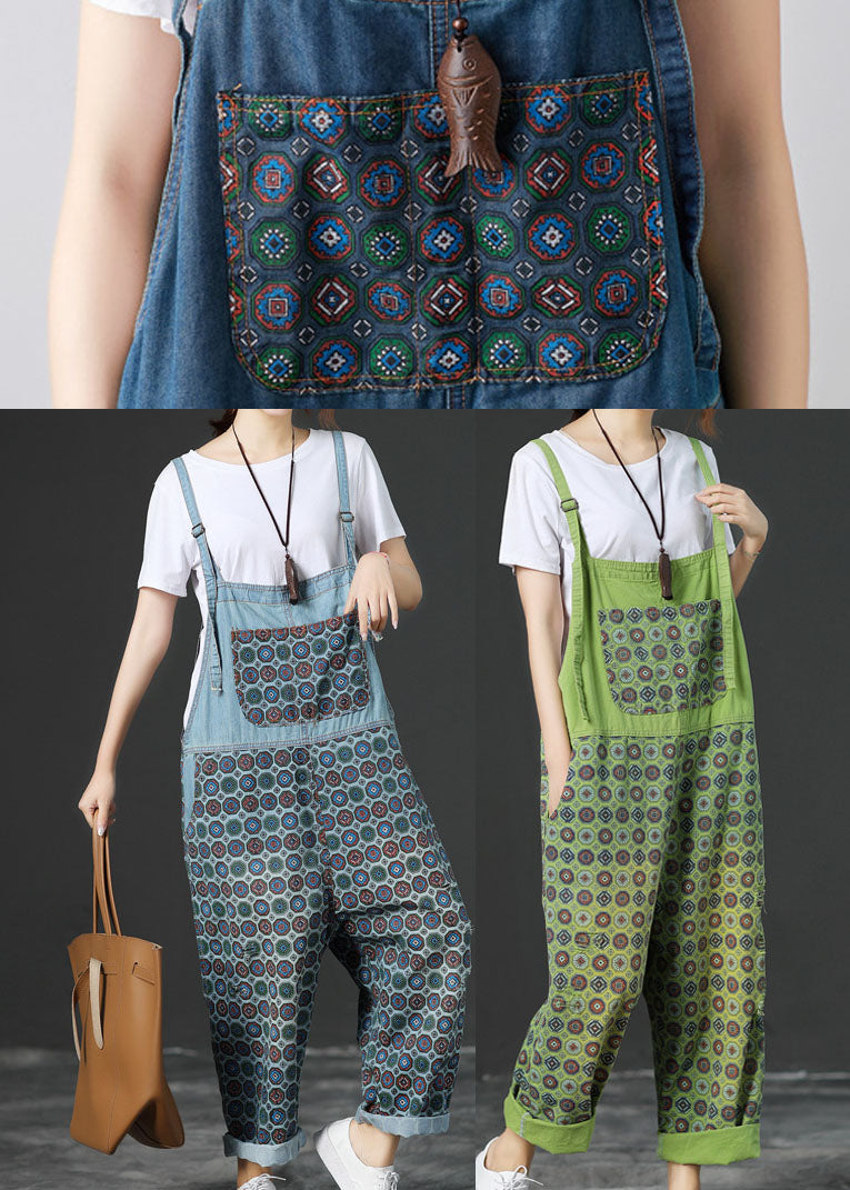Light Blue Pockets Denim Jumpsuits Spring