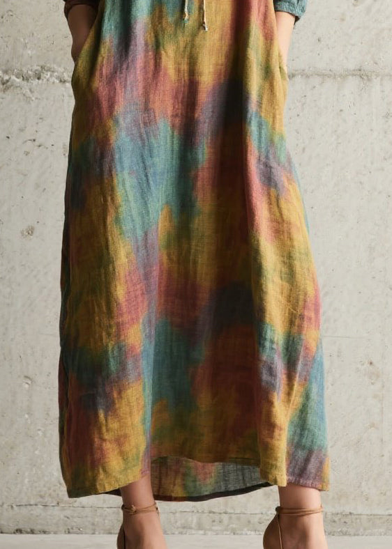 Oversized Tie Dye Cotton Dress Fall