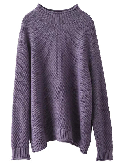 Red Oversized Thick Knit Sweaters Winter