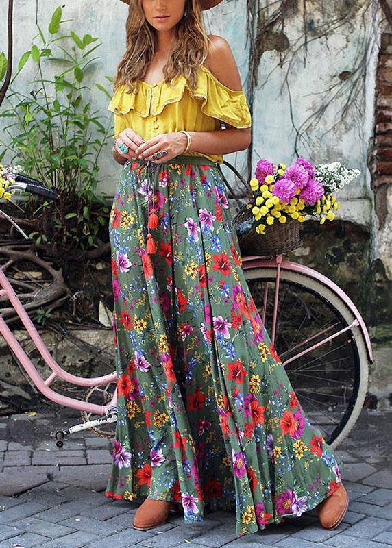 Beach Resort Dress With Pleated Print