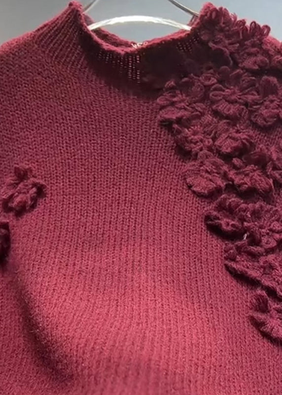 Mulberry Turtleneck Cotton Knit Sweater Tops Spring