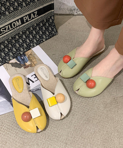 Green Versatile Soft Splicing Slide Sandals