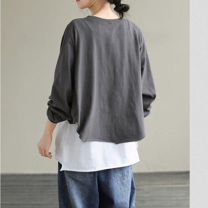 Diy White Cotton Tunic Top Patchwork Tunic Ripped Hem Tops