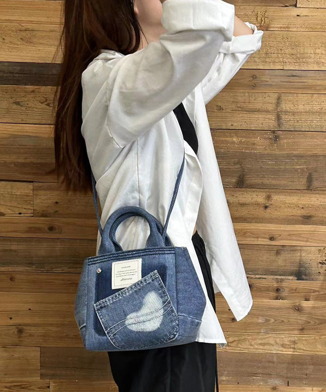 New Blue Large Capacity Versatile Denim Tote Bag