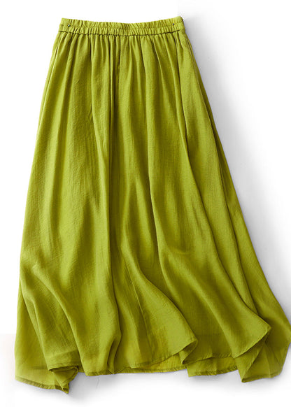 Grass Green Exra Large Hem Cotton Holiday Skirt Spring