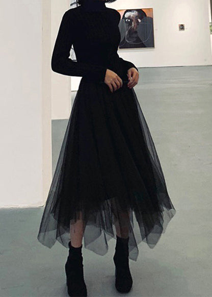 Fine Black Tulle Beach Skirts Spring