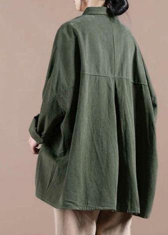 Organic Orange Coat for Woman Wardrobes Lapel Batwing Sleeve Spring Coats