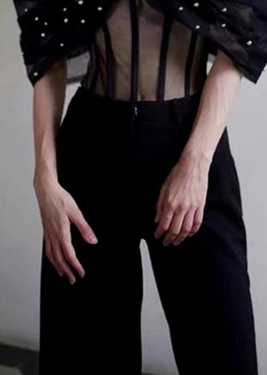 One Shoulder Bow Black Jumpsuit for Summer