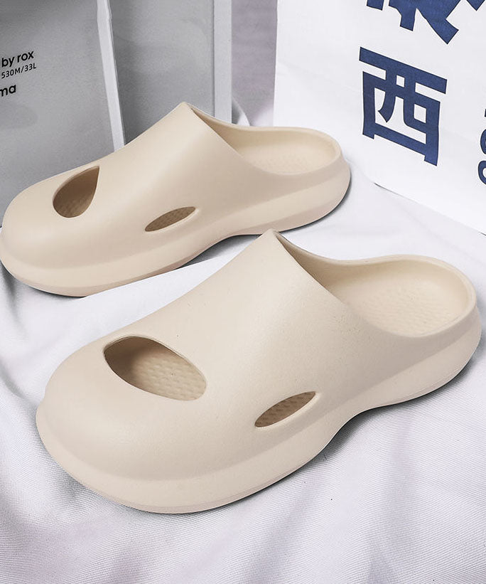 Comfy Orange Hollow Out Slippers Shoes for