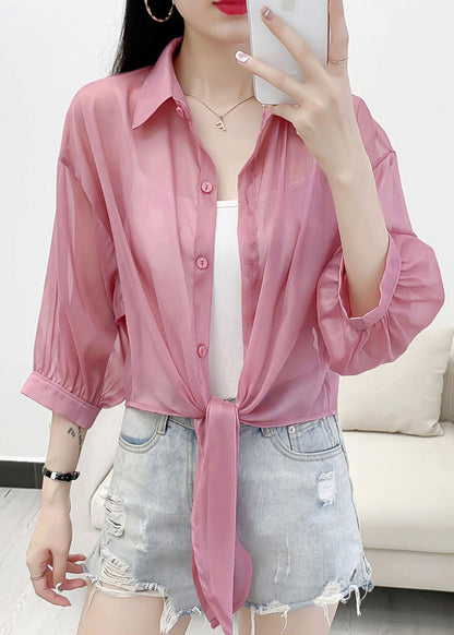 Novelty Yellow Button Cotton Thin Cardigan Summer