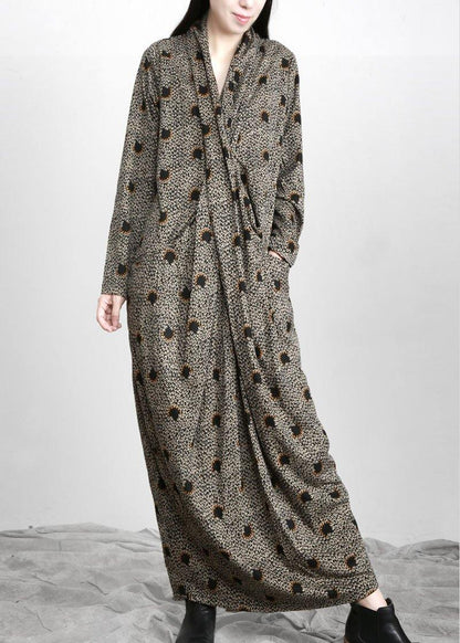 Diy Black Jacquard Pockets Long Sleeve Fall Maxi Dress